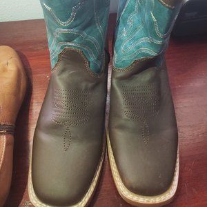 Dbl Barrel Children's Open Range Turquoise & Brown
